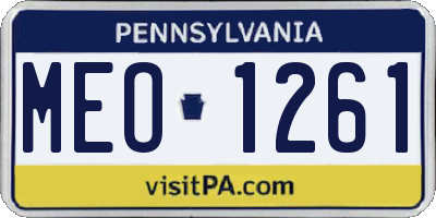 PA license plate MEO1261