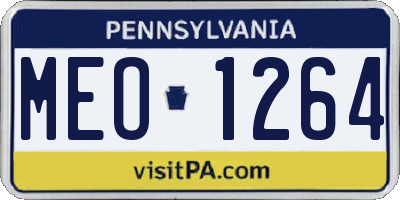 PA license plate MEO1264