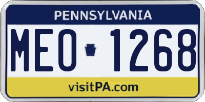 PA license plate MEO1268