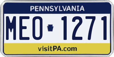 PA license plate MEO1271