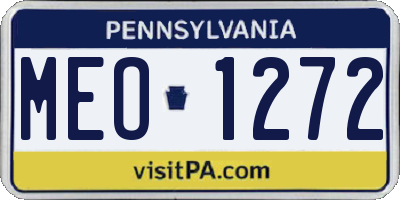 PA license plate MEO1272
