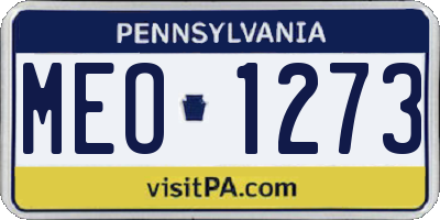 PA license plate MEO1273