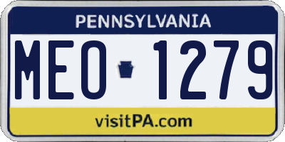 PA license plate MEO1279