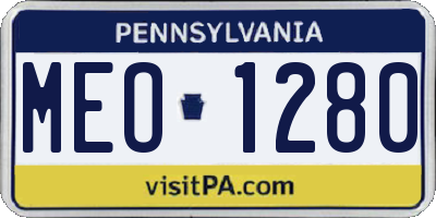 PA license plate MEO1280