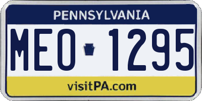 PA license plate MEO1295