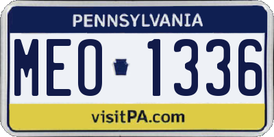 PA license plate MEO1336