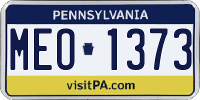 PA license plate MEO1373