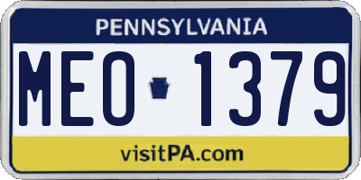 PA license plate MEO1379