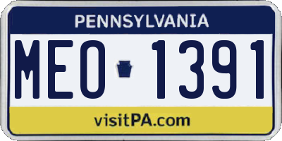 PA license plate MEO1391