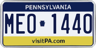 PA license plate MEO1440