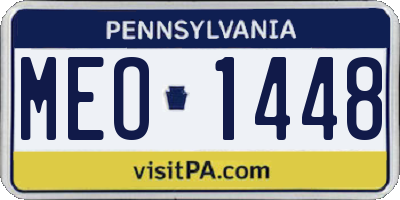 PA license plate MEO1448