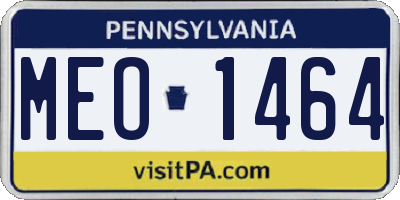 PA license plate MEO1464