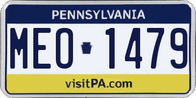 PA license plate MEO1479