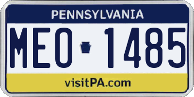 PA license plate MEO1485