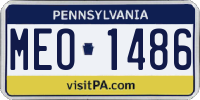 PA license plate MEO1486
