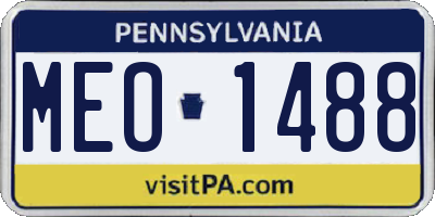 PA license plate MEO1488