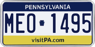 PA license plate MEO1495