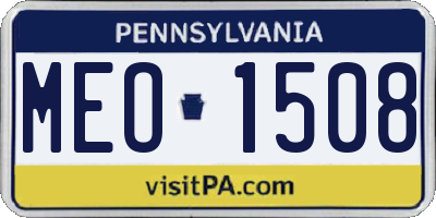 PA license plate MEO1508