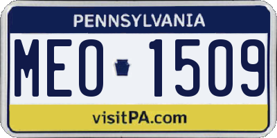 PA license plate MEO1509
