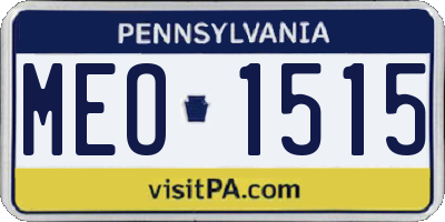 PA license plate MEO1515