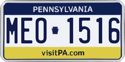 PA license plate MEO1516