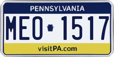 PA license plate MEO1517