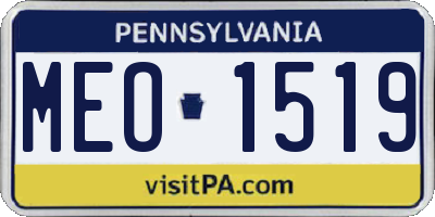 PA license plate MEO1519