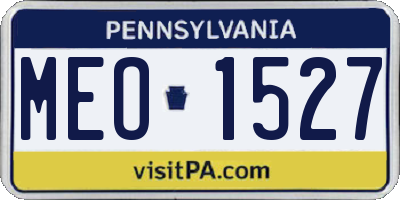 PA license plate MEO1527