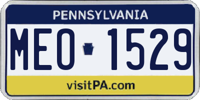 PA license plate MEO1529
