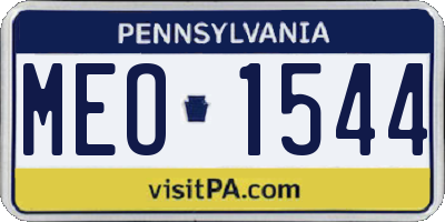 PA license plate MEO1544
