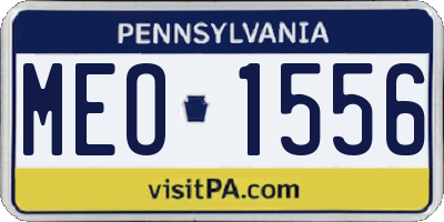 PA license plate MEO1556