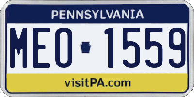 PA license plate MEO1559