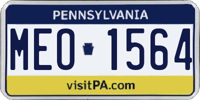 PA license plate MEO1564