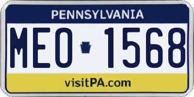 PA license plate MEO1568