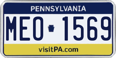 PA license plate MEO1569