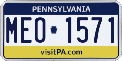 PA license plate MEO1571