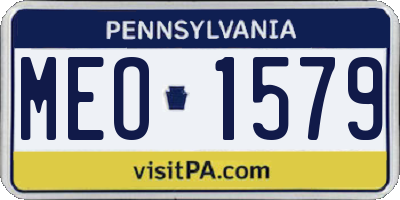 PA license plate MEO1579