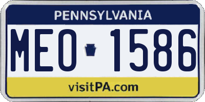 PA license plate MEO1586