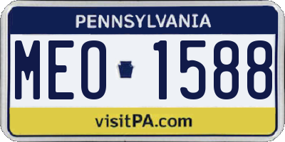 PA license plate MEO1588