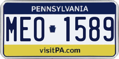PA license plate MEO1589