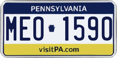 PA license plate MEO1590