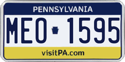 PA license plate MEO1595