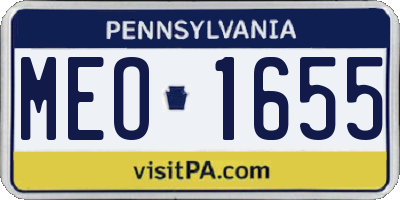 PA license plate MEO1655