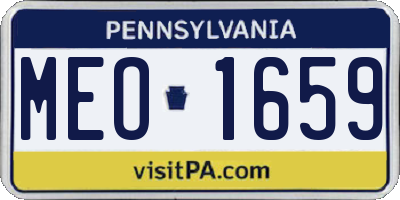 PA license plate MEO1659