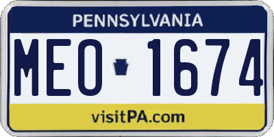 PA license plate MEO1674