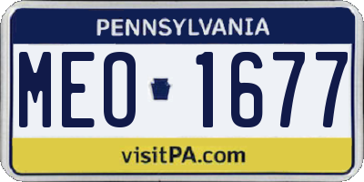 PA license plate MEO1677
