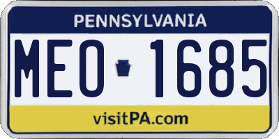PA license plate MEO1685
