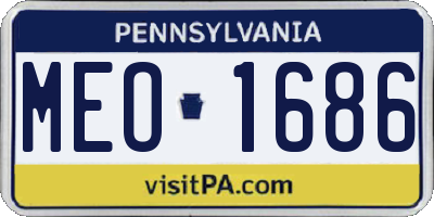 PA license plate MEO1686