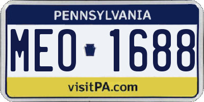 PA license plate MEO1688