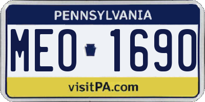 PA license plate MEO1690